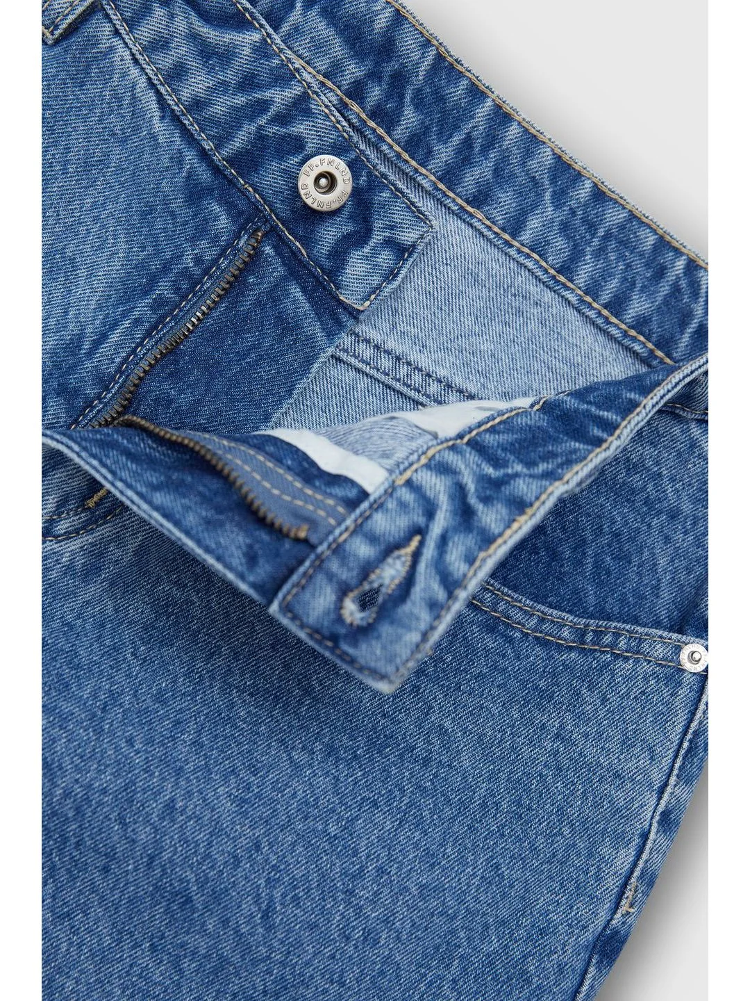Голубой джинсы regular fit женские