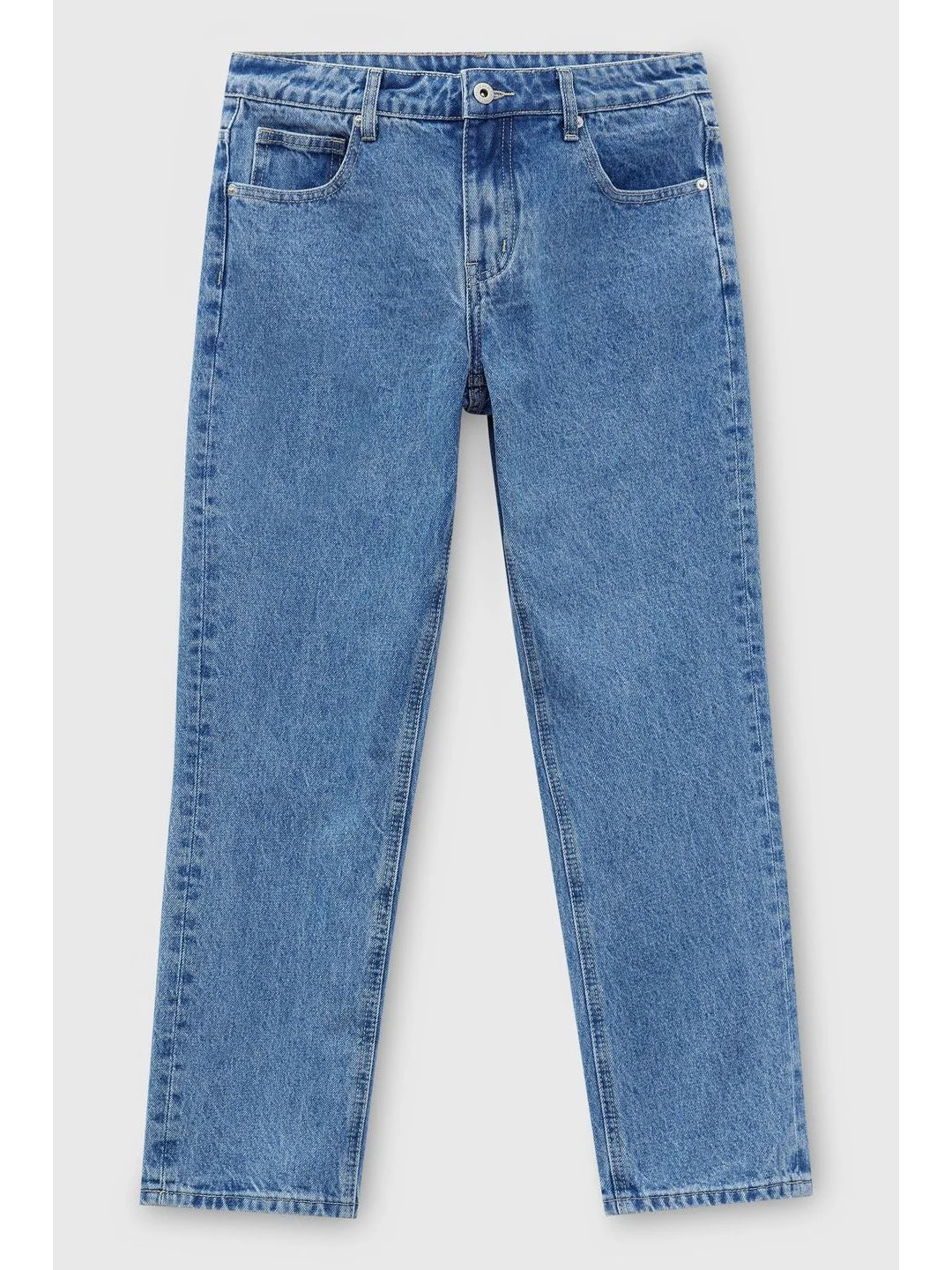 Голубой джинсы regular fit женские