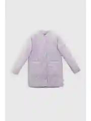 Фиолетовый утепленное стеганое пальто