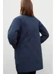 Синий утепленное стеганое пальто
