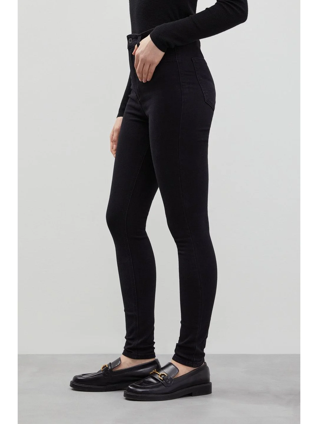 Черный джинсы skinny fit женские