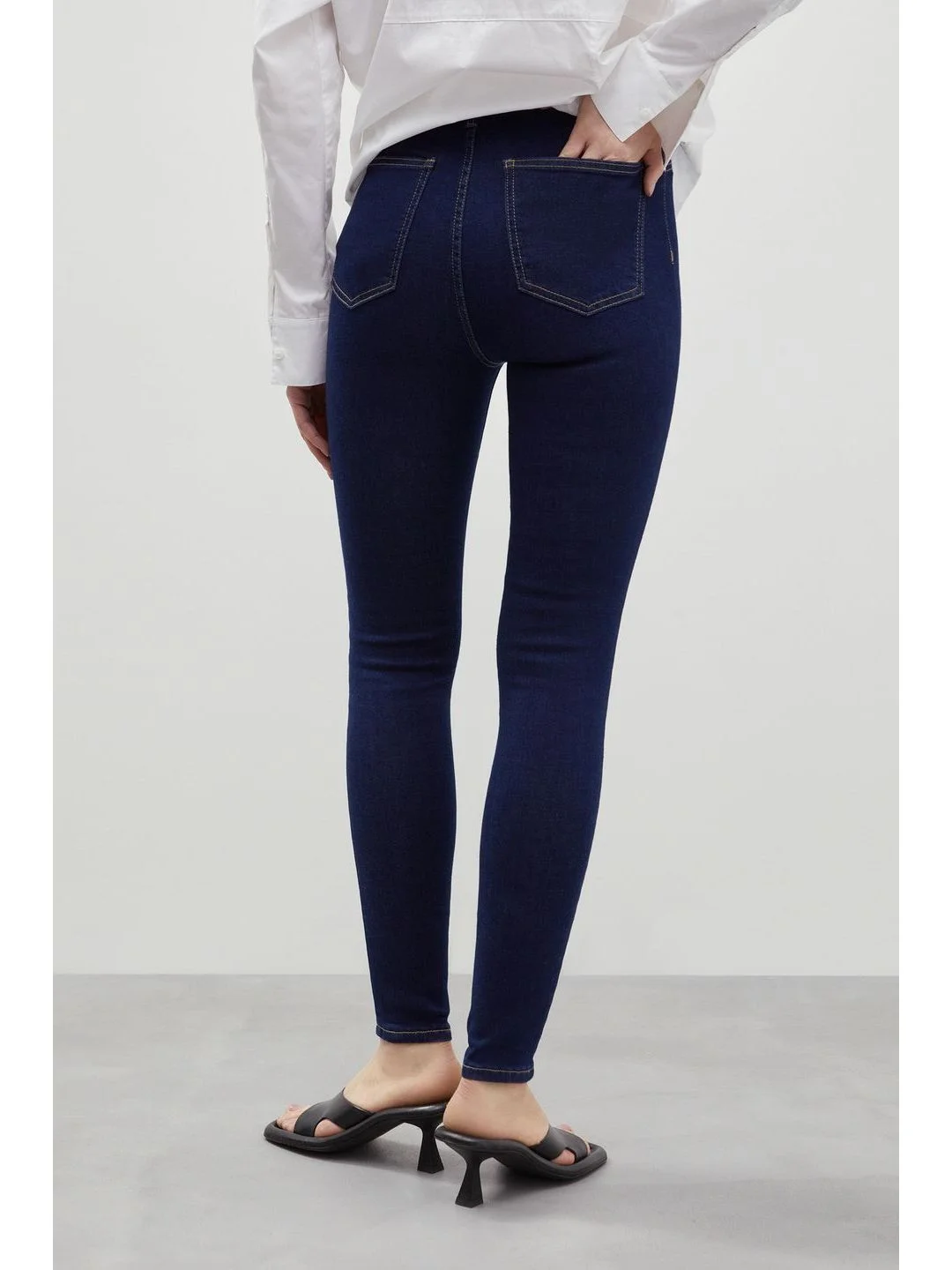 Синий джинсы skinny fit женские