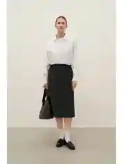 Прямая утепленная юбка