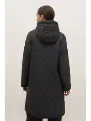 Синий стеганое утепленное пальто
