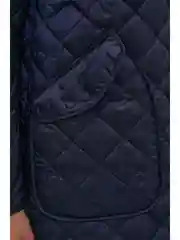 Синий стеганое утепленное пальто