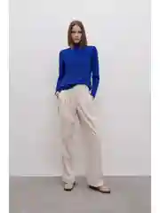 Синий джемпер из шерсти