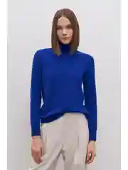 Синий джемпер из шерсти