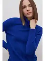 Синий джемпер из шерсти