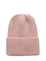 Розовый базовая шапка с шерстью