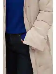 Пуховое пальто с капюшоном