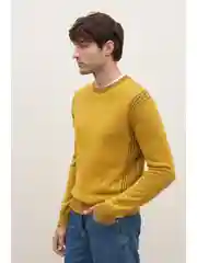 Желтый джемпер прямого силуэта с шерстью