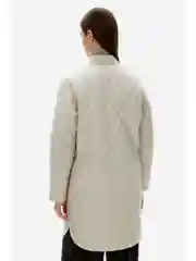 Бежевый утепленное полупальто с утяжником