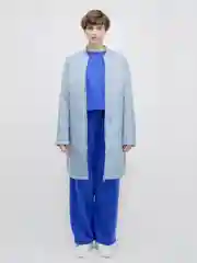 Голубой утепленное полупальто с утяжником