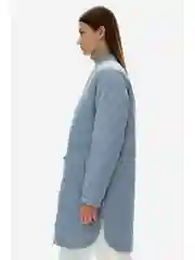 Голубой утепленное полупальто с утяжником