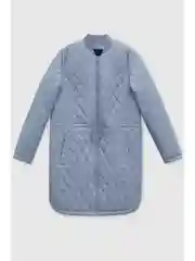 Голубой утепленное полупальто с утяжником