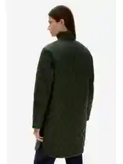 Зеленый утепленное полупальто с утяжником