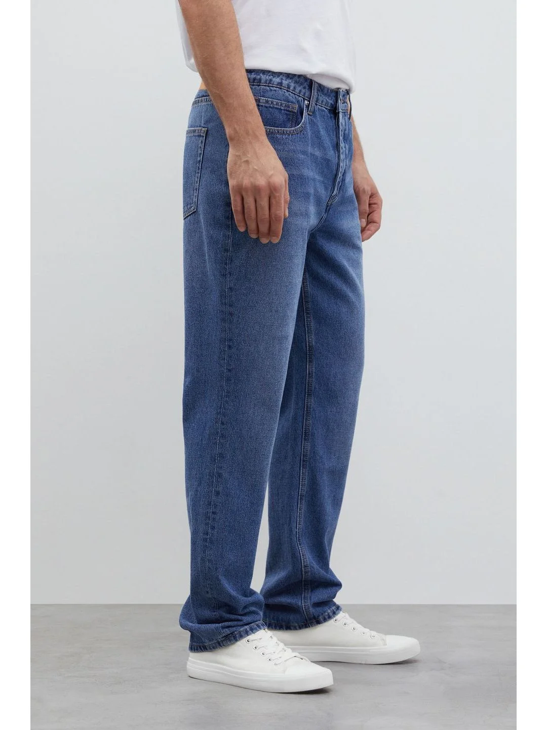 Серый джинсы regular fit мужские