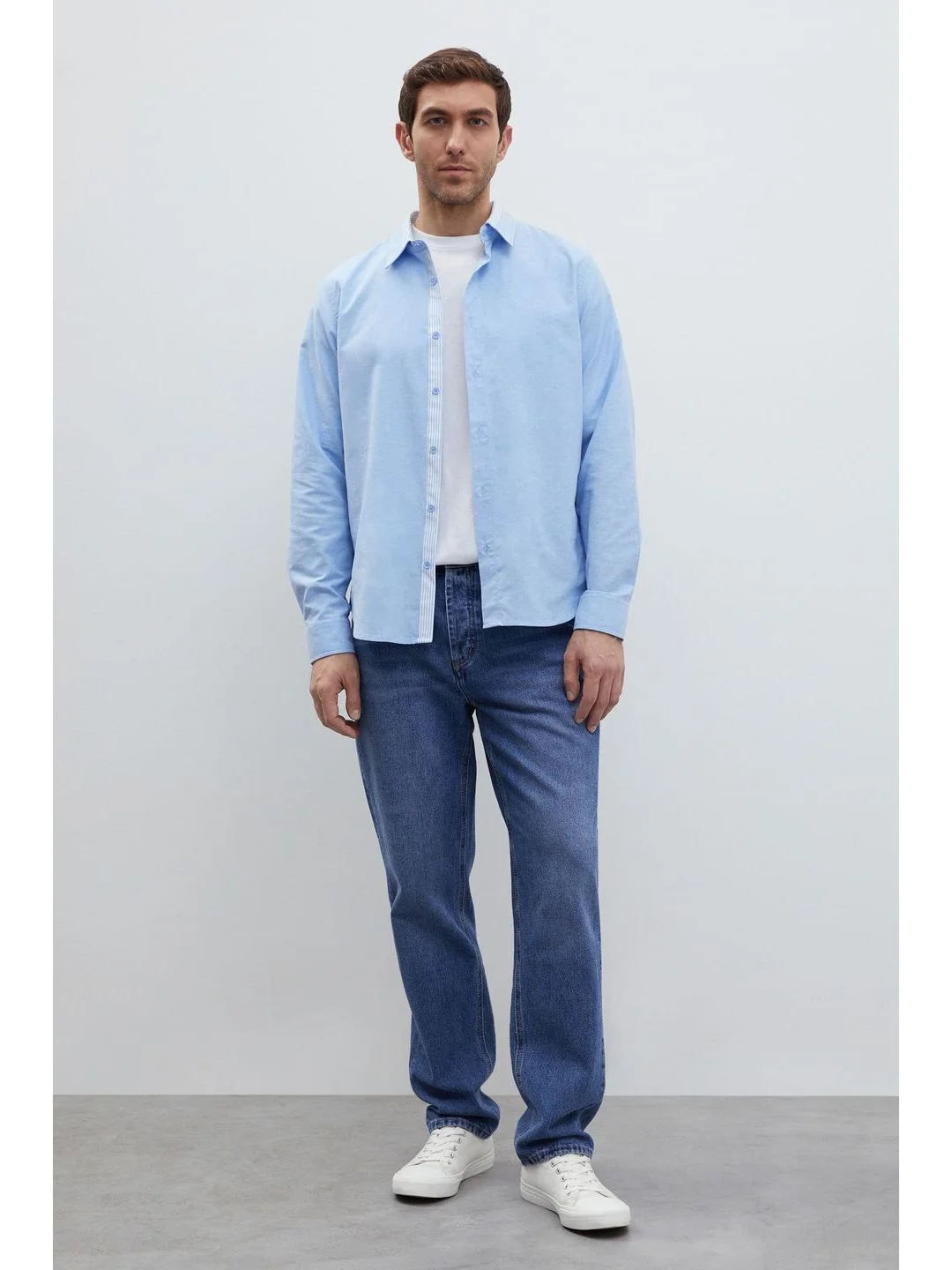 Серый джинсы regular fit мужские