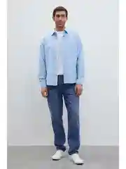 Серый джинсы regular fit мужские