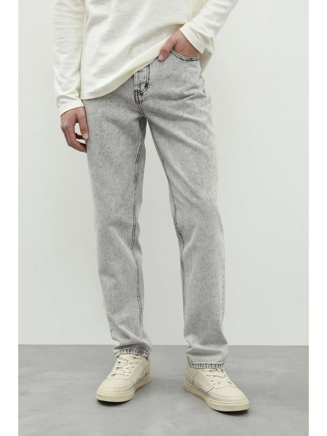 Голубой джинсы regular fit мужские