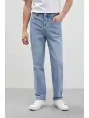 Голубой джинсы regular fit мужские