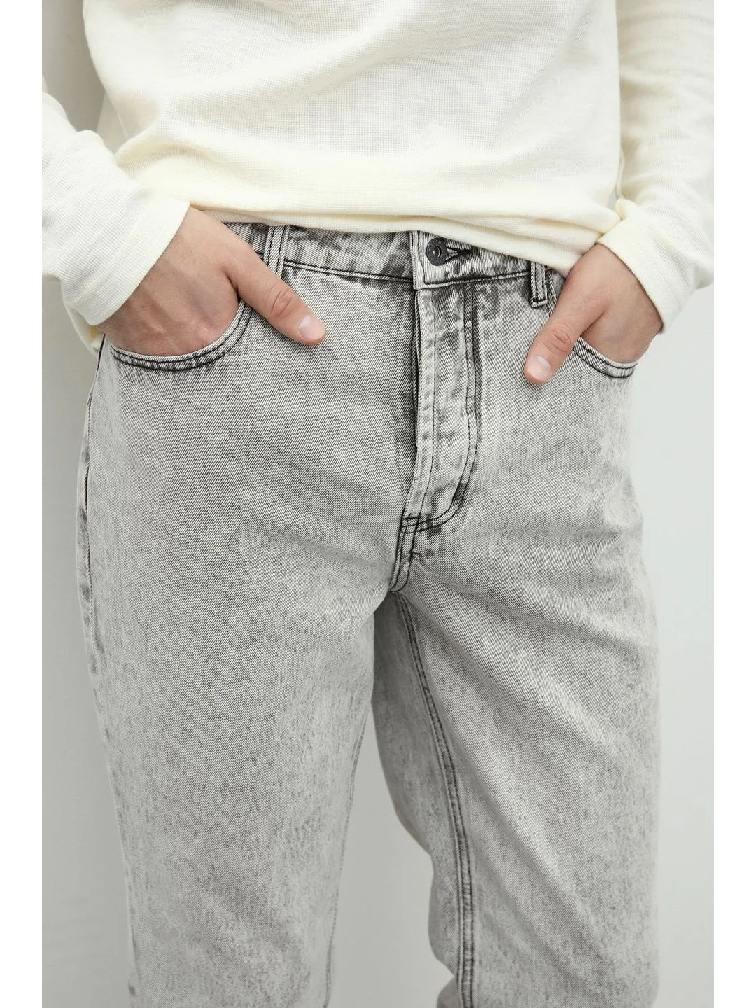 Голубой джинсы regular fit мужские