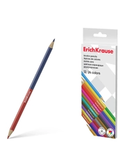 Цветные карандаши деревянные ErichKrause Bicolor трехгранные двусторонние 12/18 цветов
