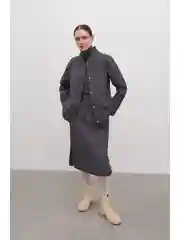 Серый утепленная юбка