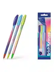Набор из 4 ручек шариковых ErichKrause Neo® Stick Cool Ray 0.7, цвет чернил синий