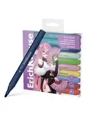 Маркеры акриловые ErichKrause Manga c пулевидным наконечником 10 цветов