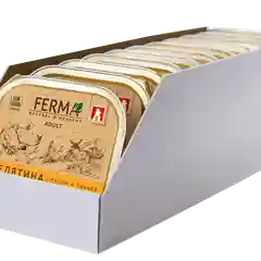 Влажный корм для собак Ferma Телятина с рисом и тыквой, 150г*11шт