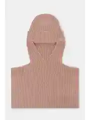 Бежевый капор с шерстью