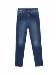 Синий джинсы slim fit женские