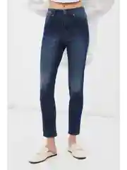 Синий джинсы slim fit женские