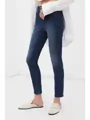 Синий джинсы slim fit женские
