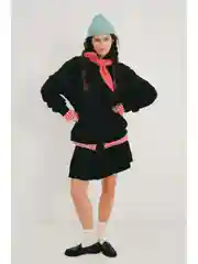 Коралловый косынка утепленная