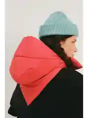 Коралловый косынка утепленная