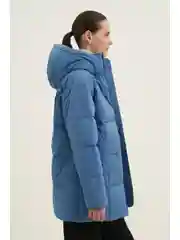 Стеганый пуховик с капюшоном