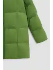 Стеганый пуховик с капюшоном