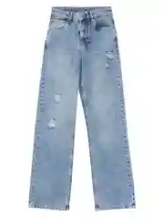 Голубой джинсы straight fit женские