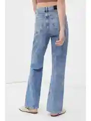 Голубой джинсы straight fit женские