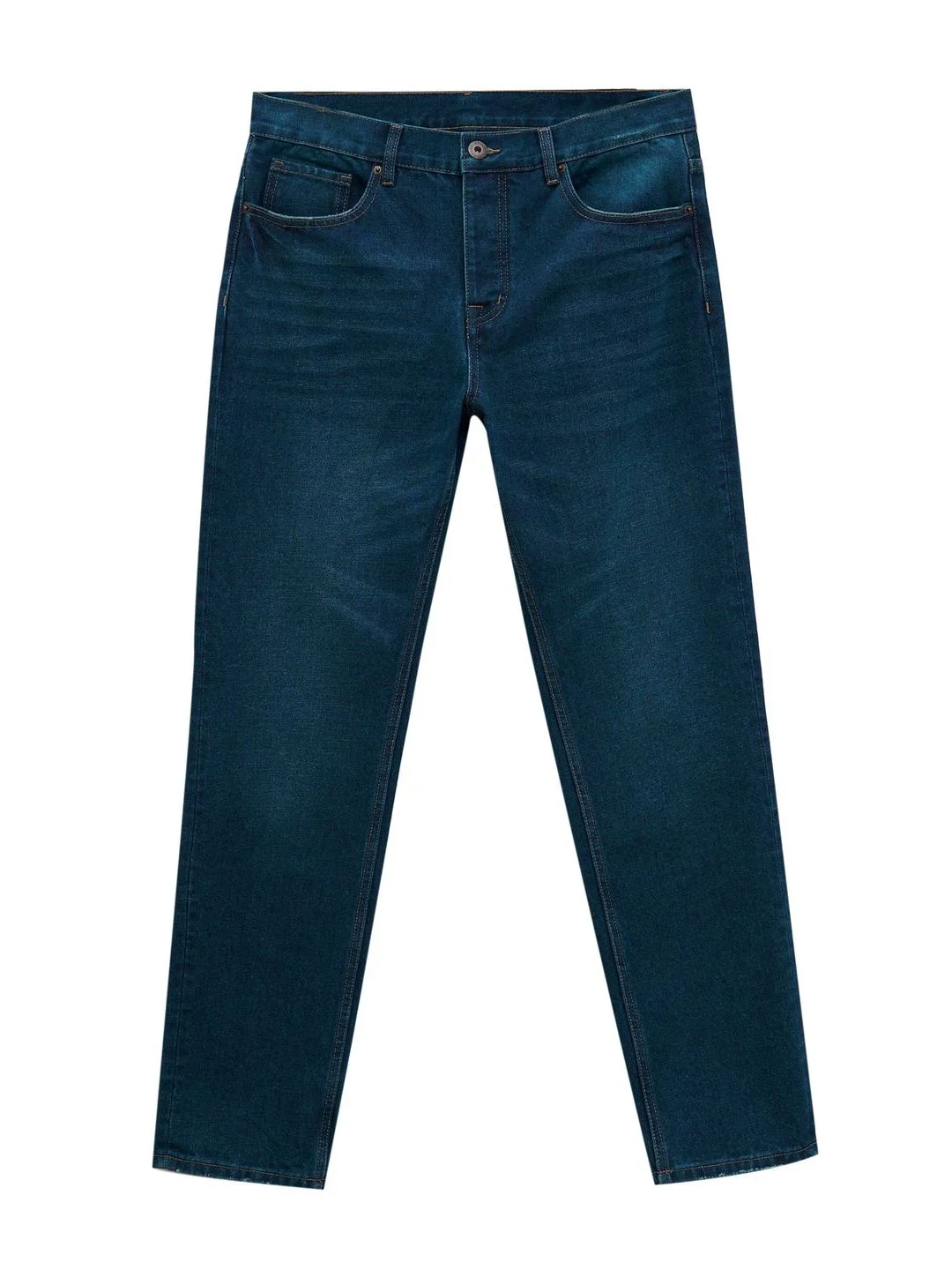 Синий джинсы slim fit мужские