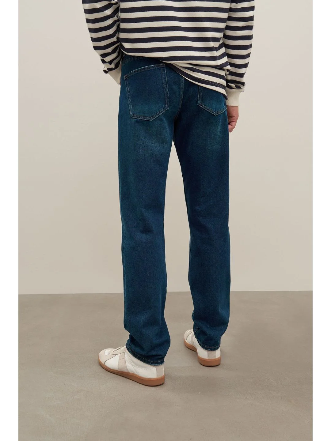Синий джинсы slim fit мужские
