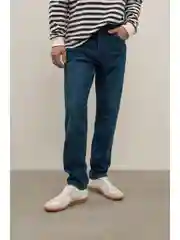 Синий джинсы slim fit мужские