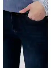 Синий утепленные джинсы straight fit женские