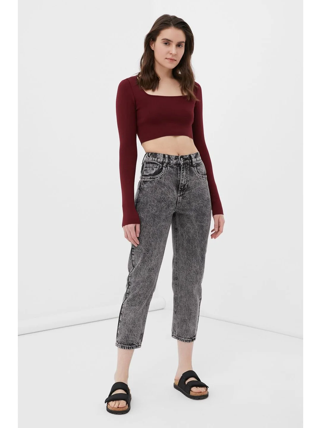 Джинсы straight fit женские
