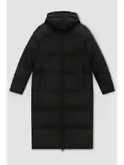 Стеганое пуховое пальто oversize силуэта