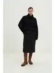 Юбка миди утепленная