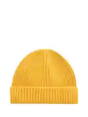 Желтый шапка с шерстью