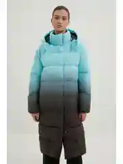 Розовый пальто утепленное с утиным пухом